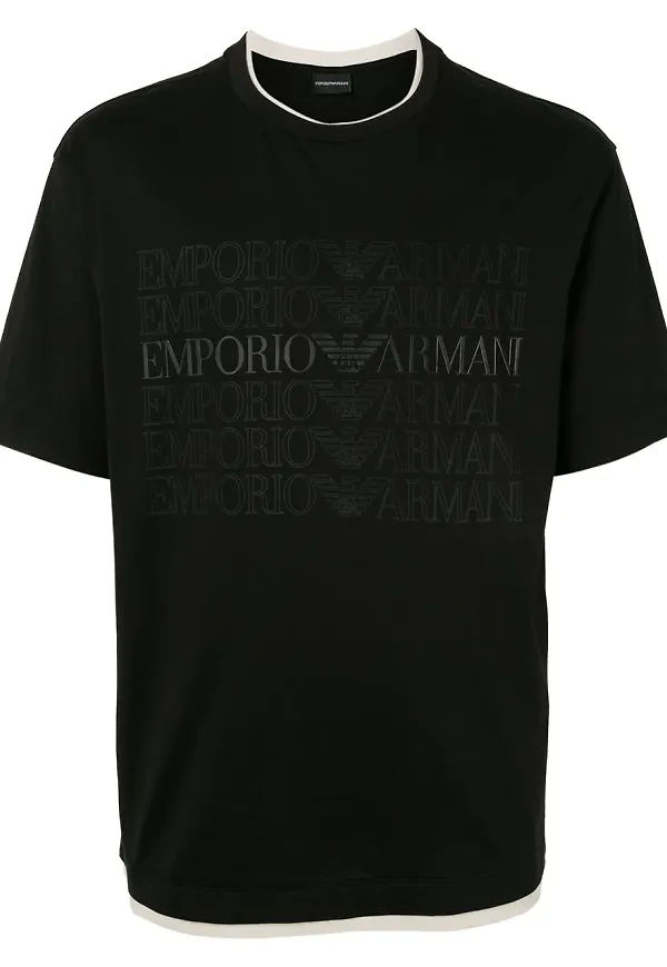 Emporio Armani t-shirt med logotyp - Svart