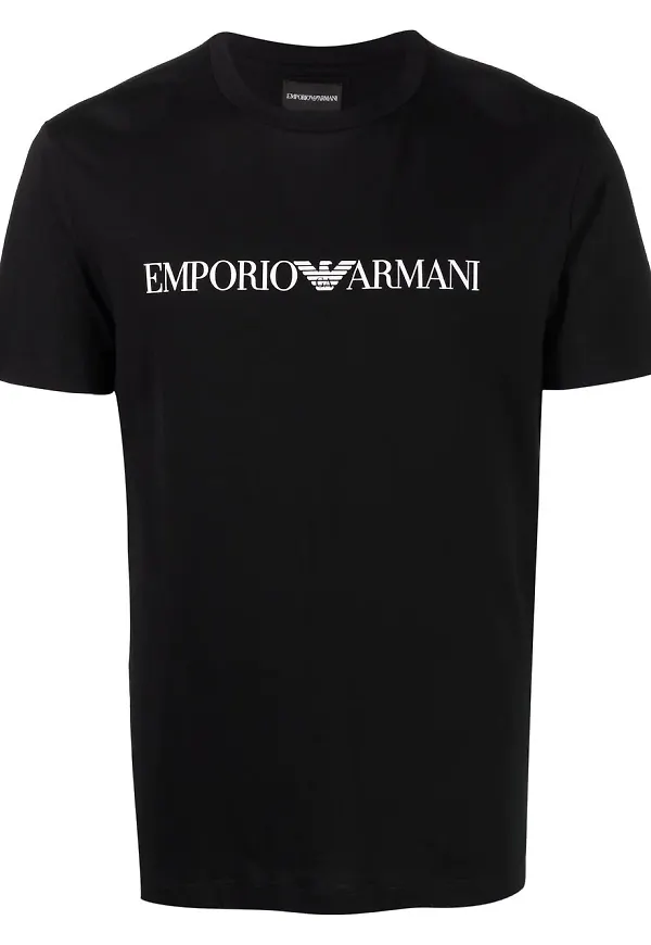 Emporio Armani t-shirt med logotyp - Svart