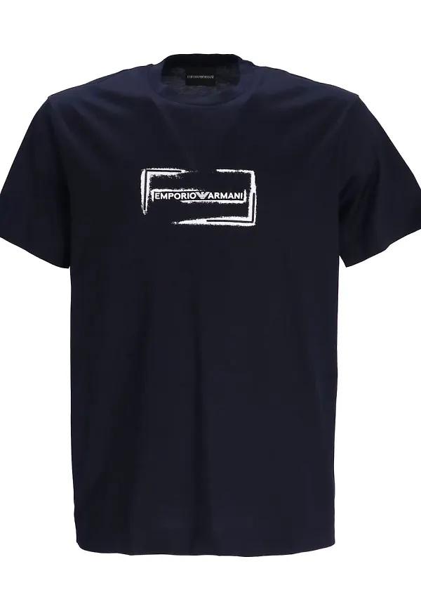 Emporio Armani t-shirt med logotyp - Svart