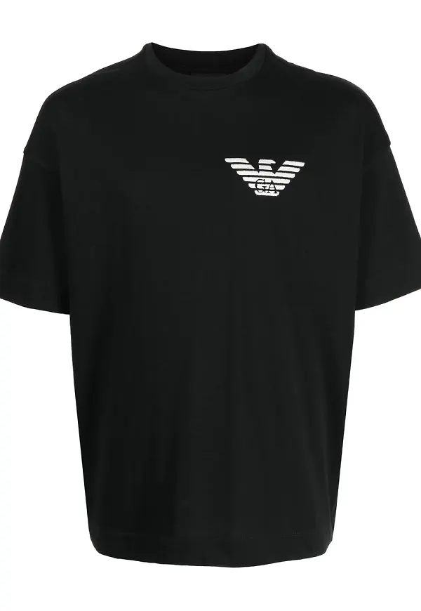 Emporio Armani t-shirt med logotyp - Svart
