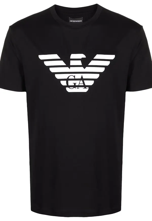 Emporio Armani t-shirt med logotyp - Svart