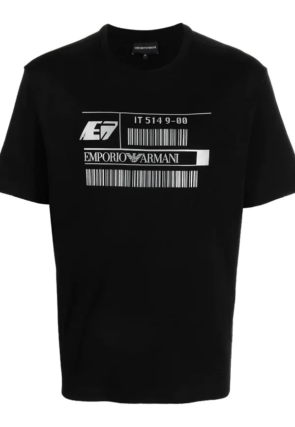 Emporio Armani t-shirt med logotyp - Svart