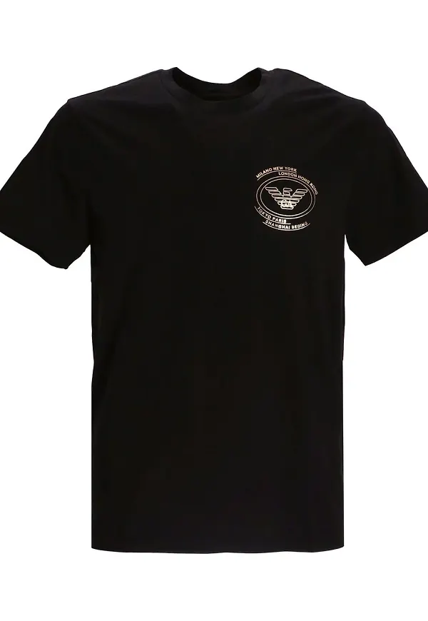 Emporio Armani t-shirt med logotyp - Svart
