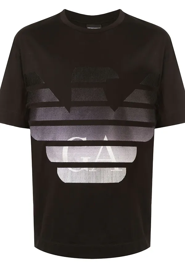 Emporio Armani t-shirt med logotyp - Svart