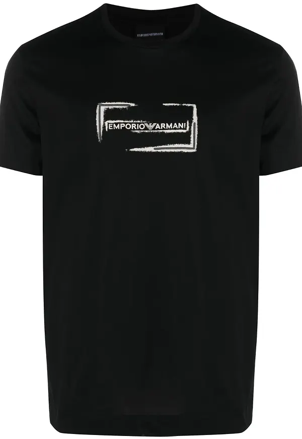Emporio Armani t-shirt med logotyp - Svart