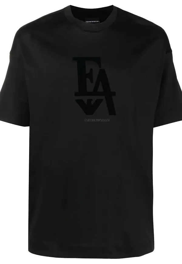 Emporio Armani t-shirt med logotyp - Svart