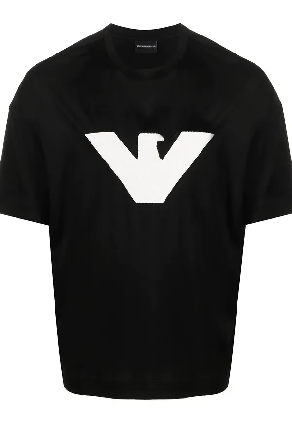 Emporio Armani t-shirt med logotyp - Svart