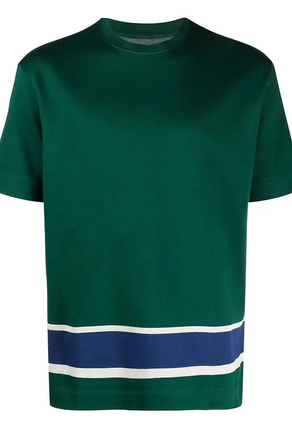 Emporio Armani t-shirt med randdetalj - Grön