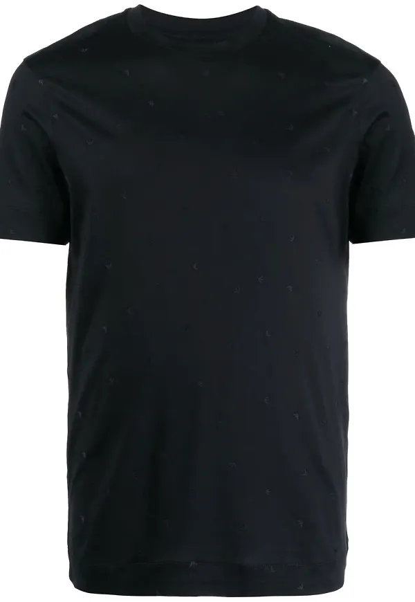 Emporio Armani t-shirt med rundad hals - Blå