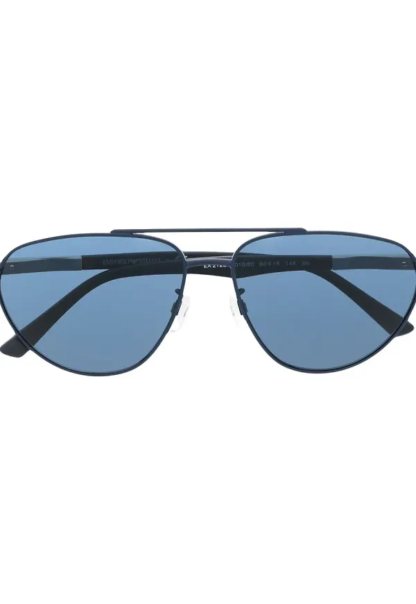 Emporio Armani tonade pilotsolglasögon - Blå