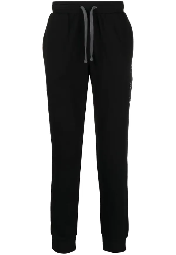 Emporio Armani trackpants med broderad logotyp - Svart