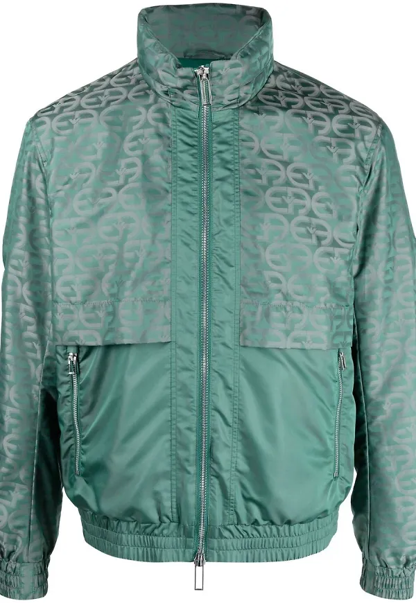 Emporio Armani träningsjacka med logotyp - Grön