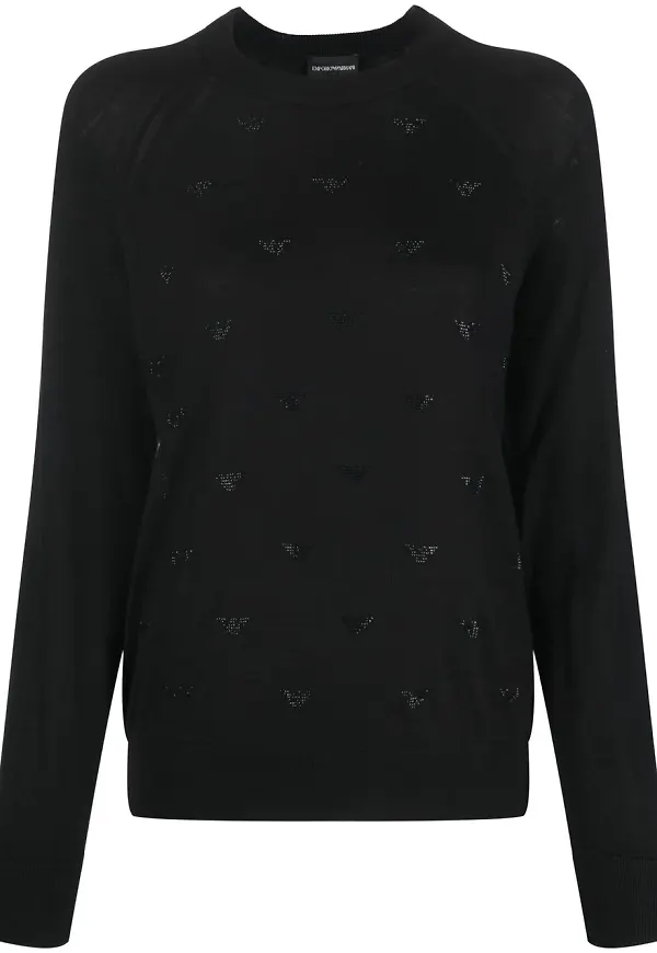 Emporio Armani tröja med logotyp - Svart