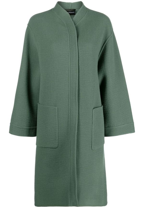 Emporio Armani tvättad yllekappa - Grön