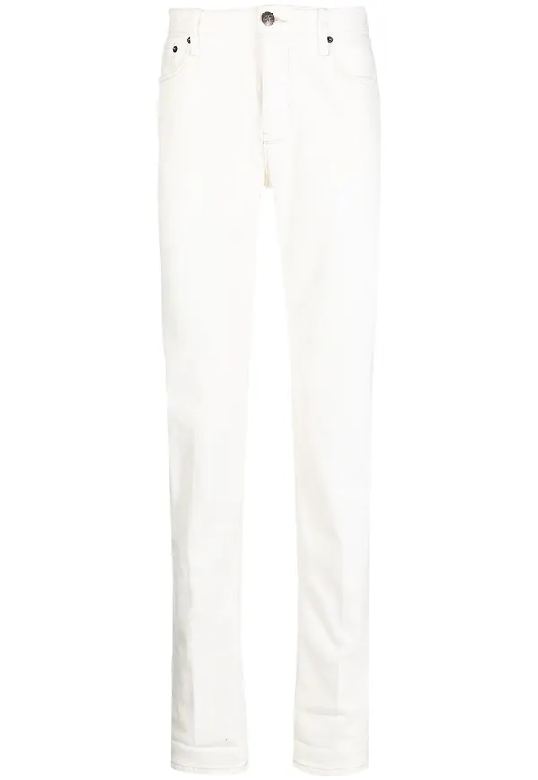 Emporio Armani tvättade straight-jeans - Vit
