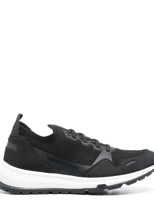 Emporio Armani tvåfärgade sneakers - Svart