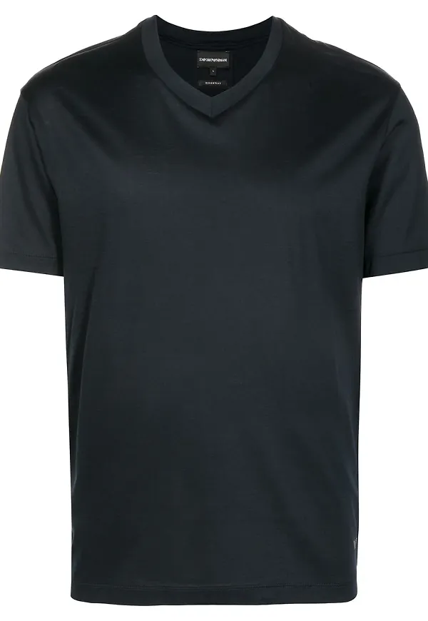 Emporio Armani v-ringad t-shirt - Blå