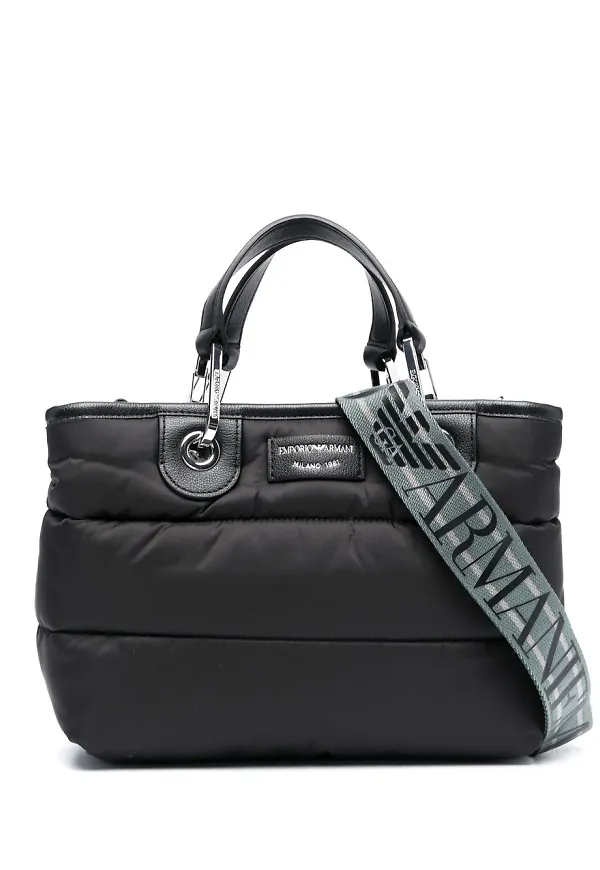 Emporio Armani vadderad totebag - Svart