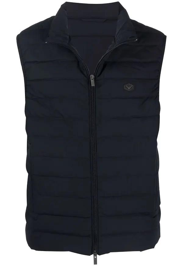 Emporio Armani vadderad västjacka - Blå