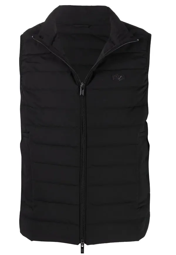 Emporio Armani vadderad västjacka - Svart