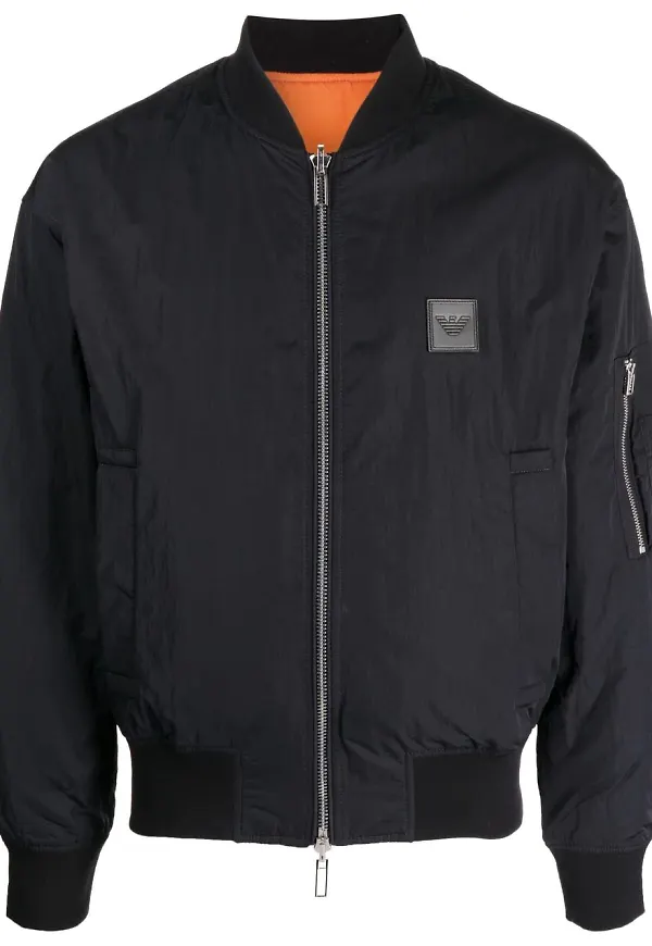 Emporio Armani vändbar bomberjacka - Svart
