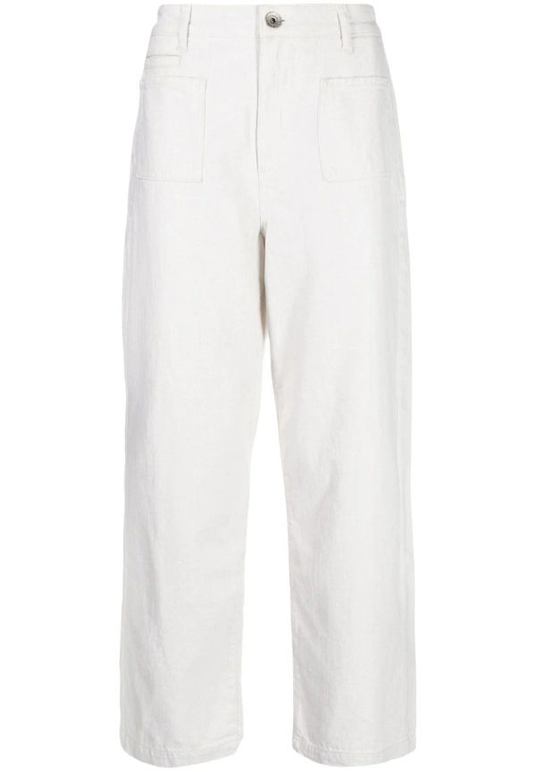 Emporio Armani wide leg-jeans med hög midja - Vit