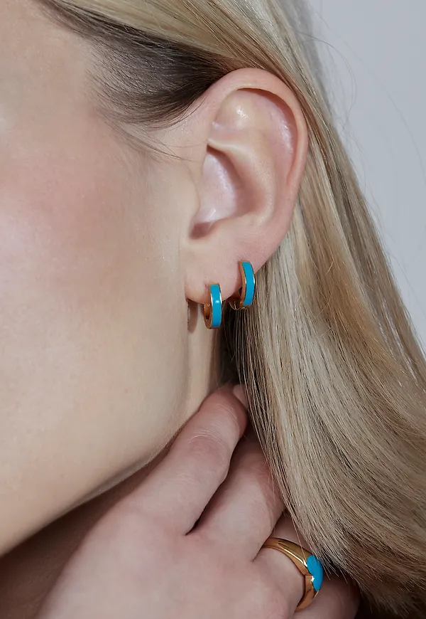 Enamel hoops turkos