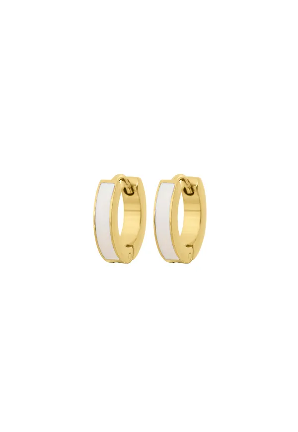 Enamel hoops white g