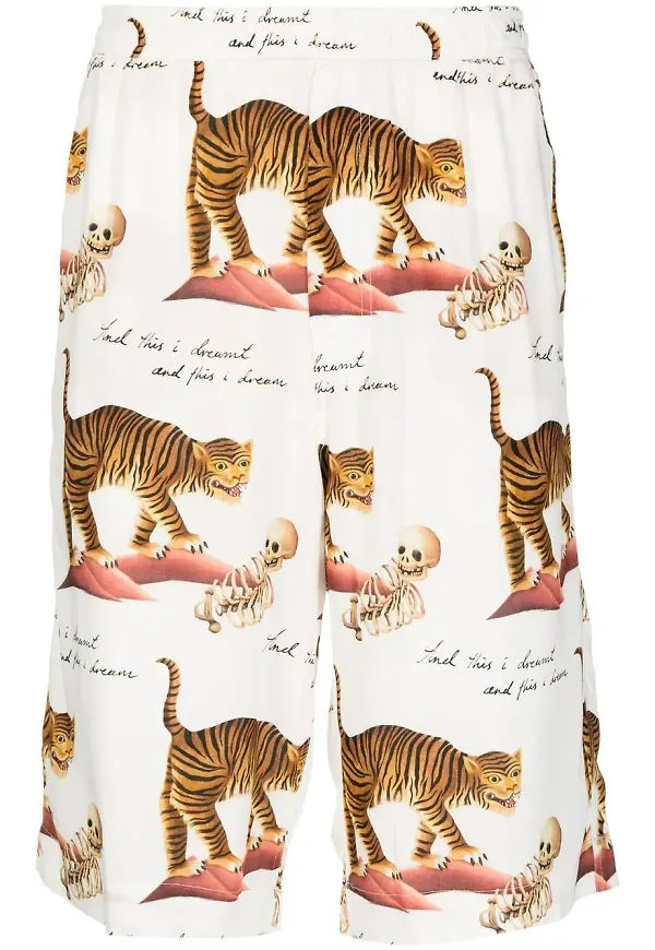 Endless Joy bermudashorts med tryck - Vit