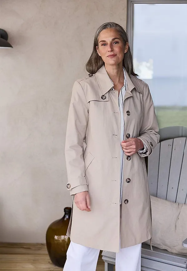 Enkelknäppt trenchcoat