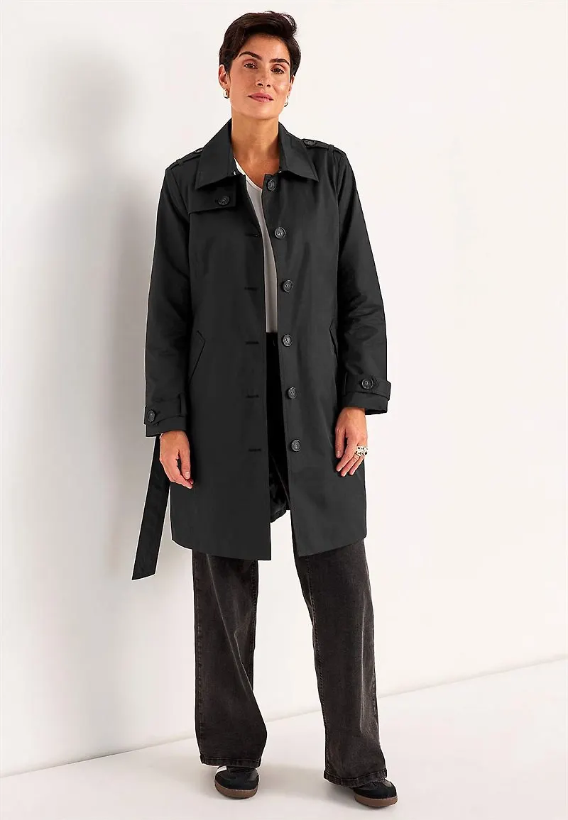 Enkelknäppt trenchcoat