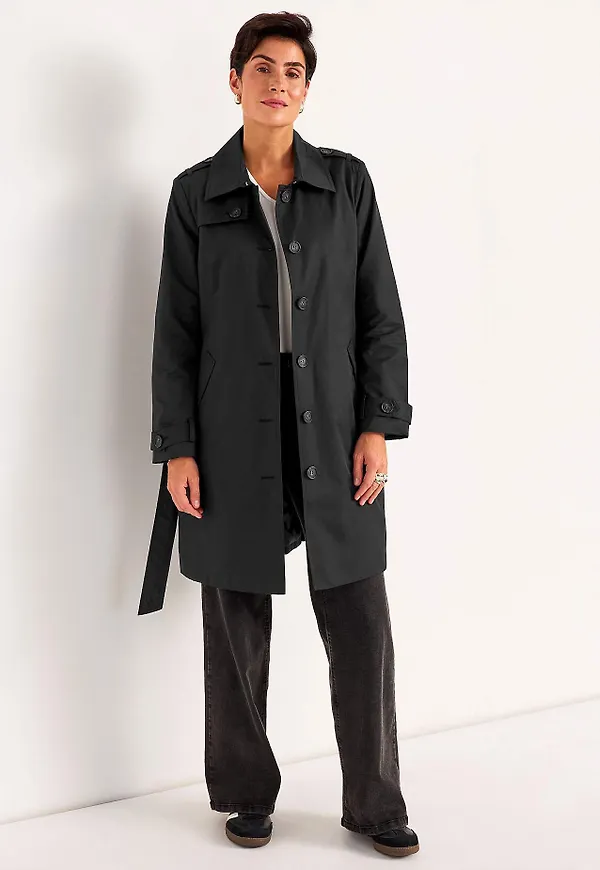 Enkelknäppt trenchcoat