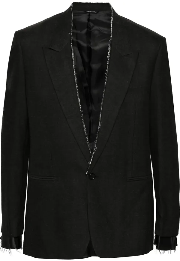 ERALDO blazer med osydd fåll - Grå