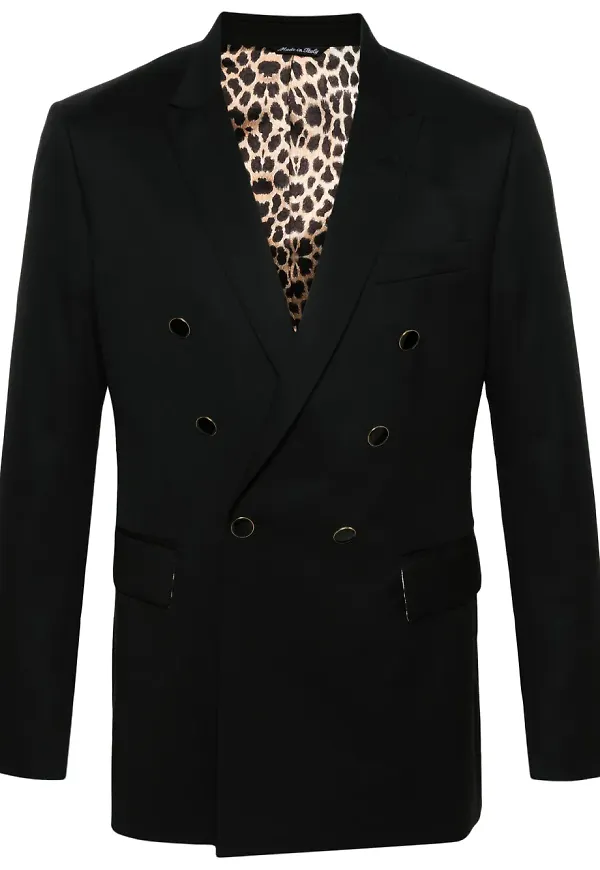 ERALDO dubbelknäppt blazer - Svart