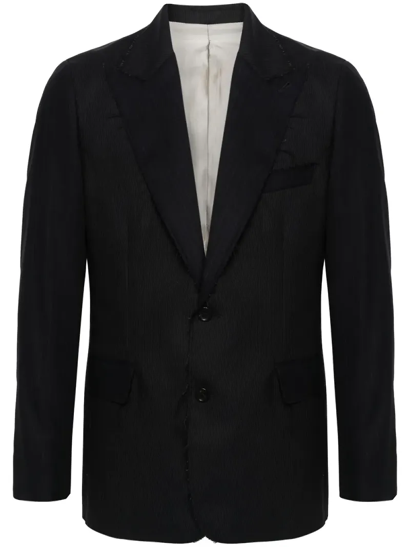 ERALDO kritstrecksrandig blazer - Blå