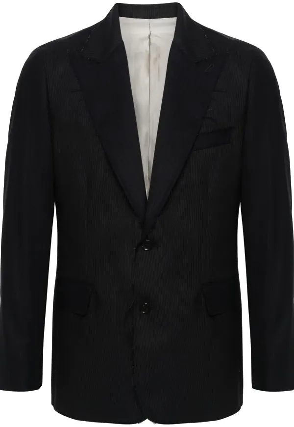ERALDO kritstrecksrandig blazer - Blå