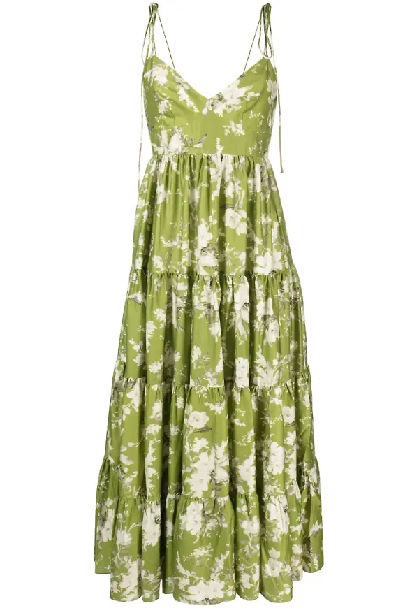 ERDEM Azami Magnolia Garden klänning - Grön