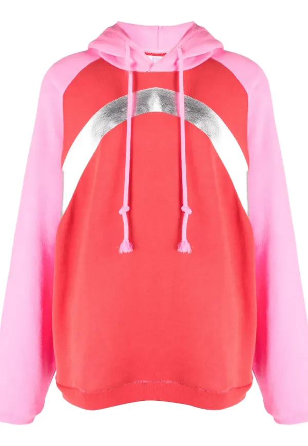 ERL hoodie med färgblock - Rosa