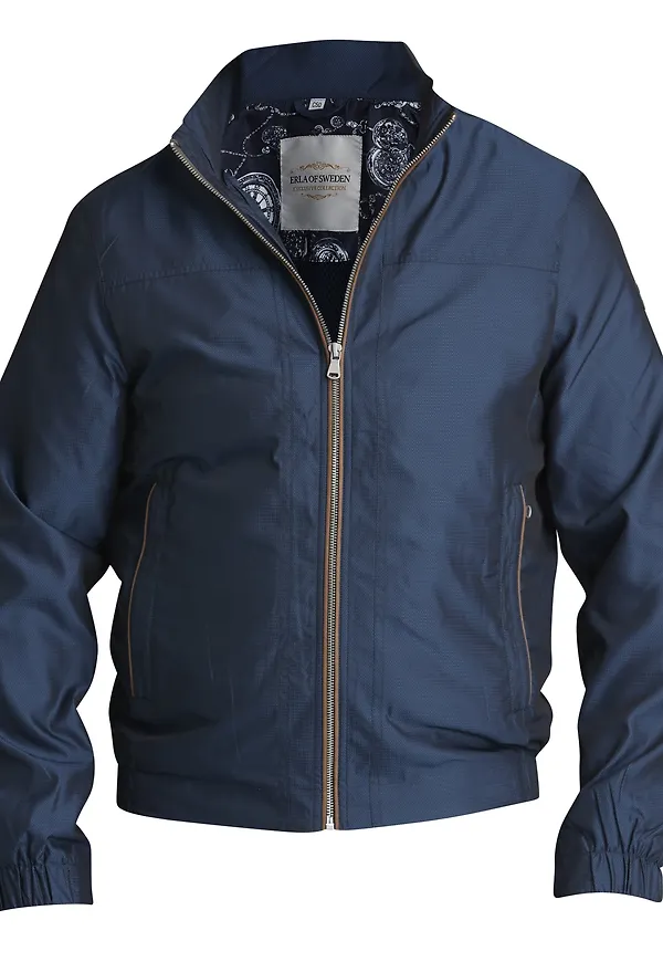 Erla Of Sweden Light Jacket Structured Navy, Jackor i storlek 56 och färg Blå