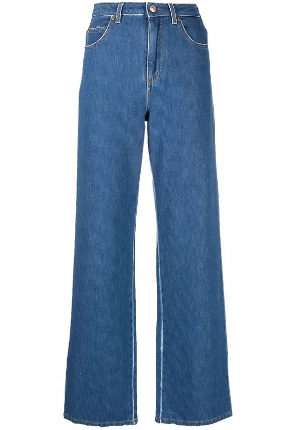 ERMANNO FIRENZE wide leg-jeans - Blå