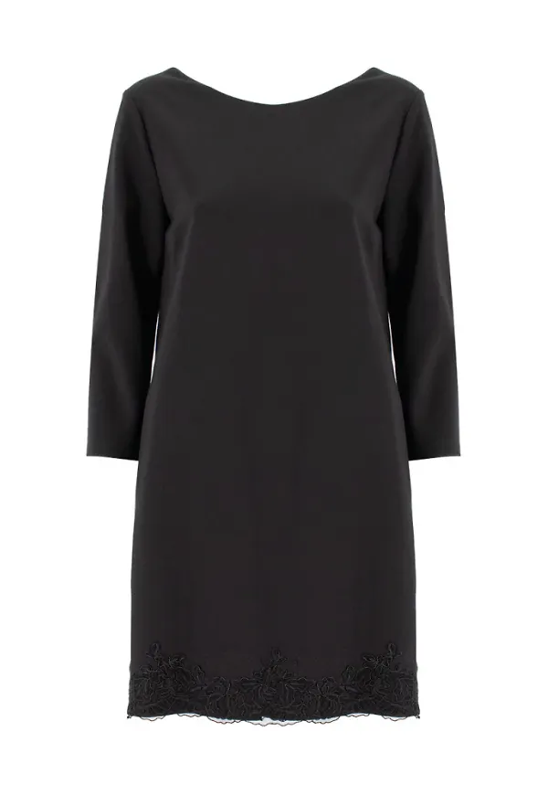 Ermanno Scervino Dress D41Eq023Es3_Mf099 Svart, Dam