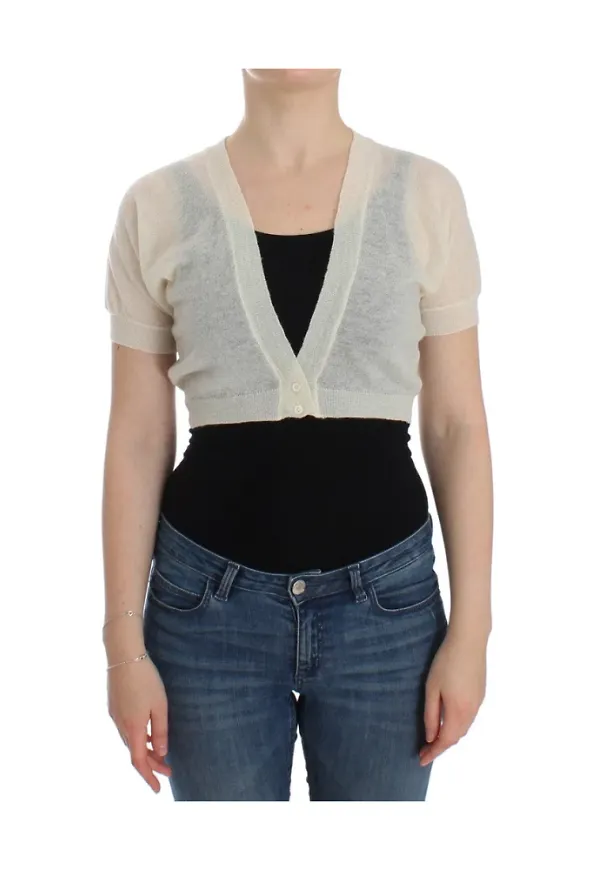 Ermanno Scervino Kofta tröja Vit, Dam