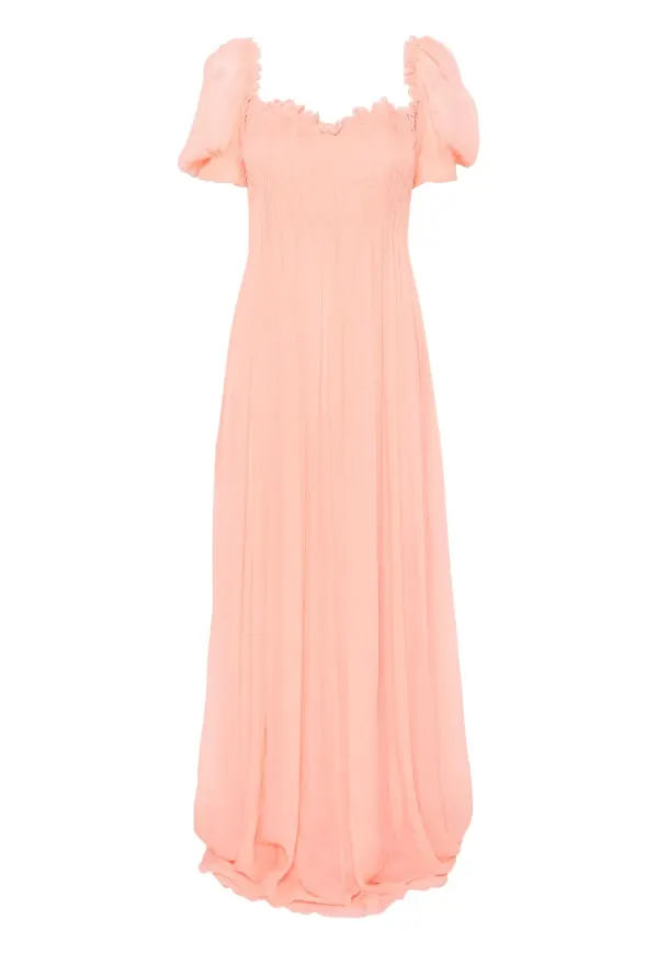 Ermanno Scervino plisserad maxiklänning - Rosa