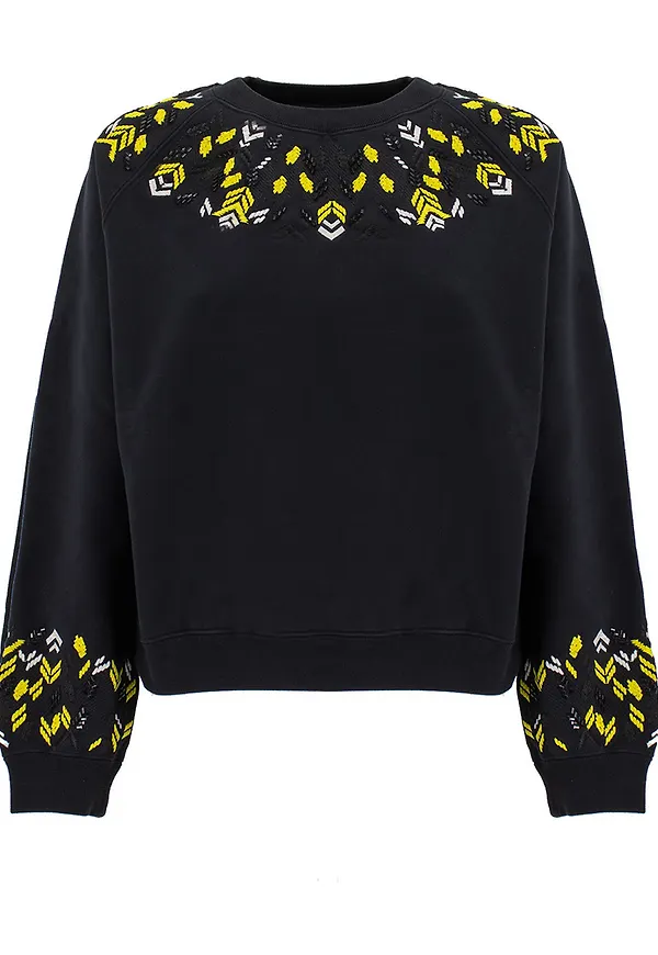 Ermanno Scervino Sweatshirt D415L314Rctkbf_B3910 Svart, Dam