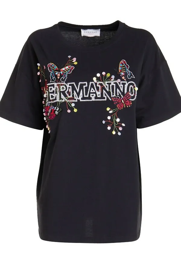 Ermanno Scervino T-shirt Svart, Dam