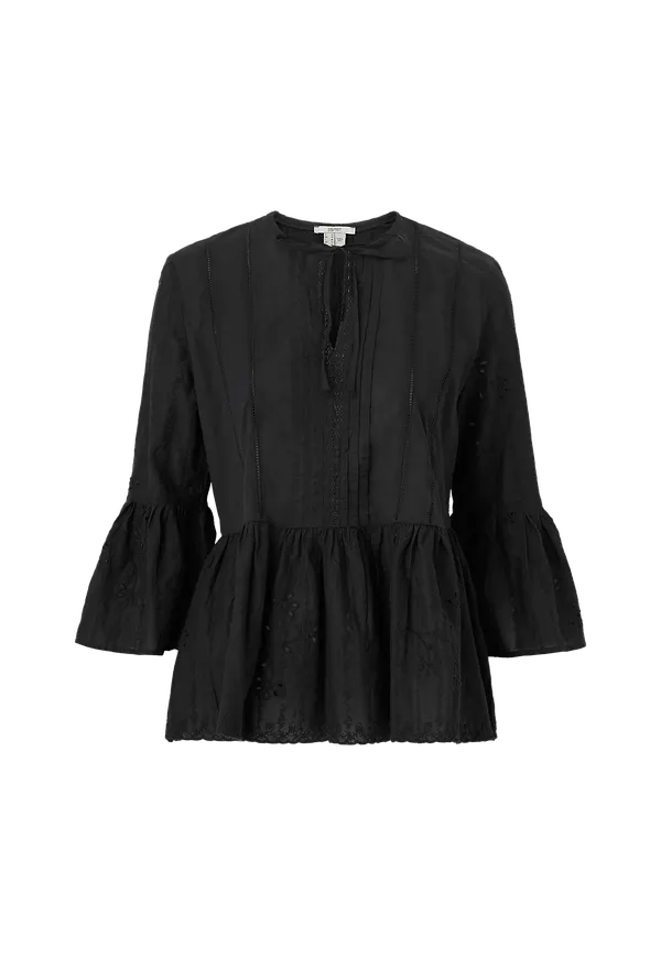 Esprit - Blus Embro Blouse - Svart