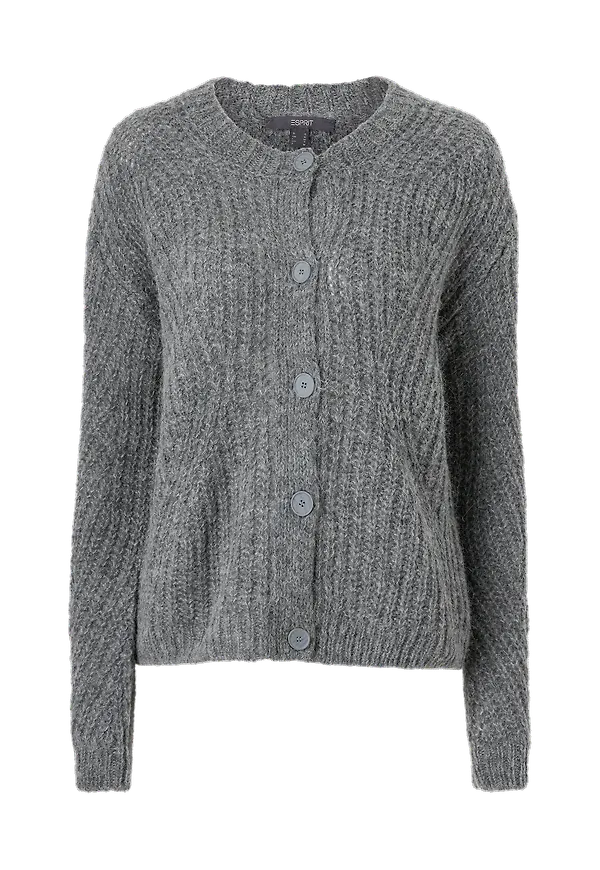 Esprit - Cardigan i ullmix - Grå