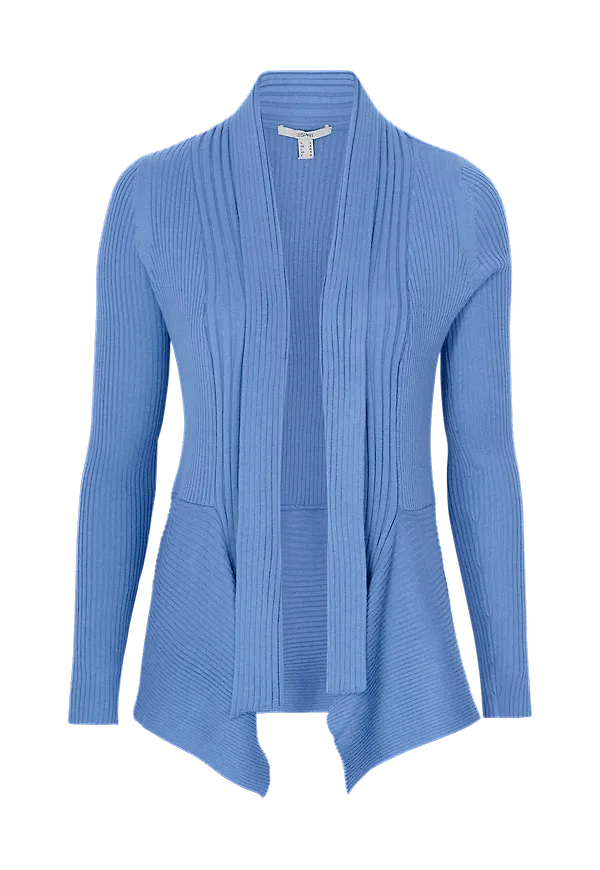 Esprit - Cardigan Noos Rib - Blå