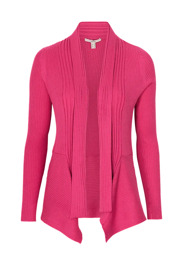 Esprit - Cardigan Noos Rib - Rosa