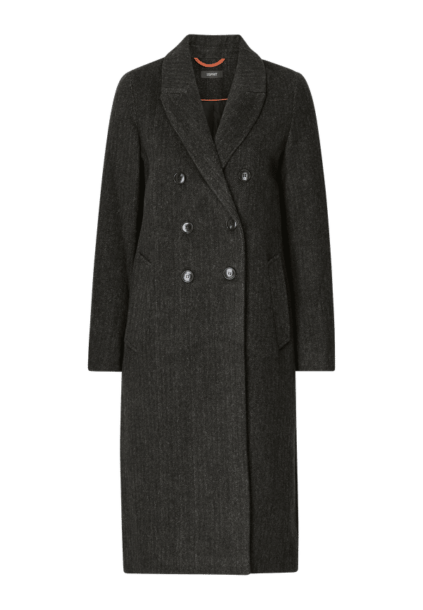 Esprit - Kappa Herringbone - Grå